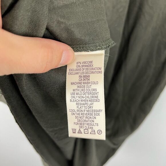 Tommy Bahama Embellished Dark Green L/S Swing Dress XS - Picture 6 of 6